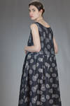 long and wide dress, in gauze doubled with Japanese textile paper, cupro and nylon with polka dots - SHU MORIYAMA 