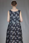 long and wide dress, in gauze doubled with Japanese textile paper, cupro and nylon with polka dots - SHU MORIYAMA 