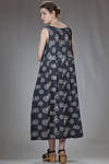 long and wide dress, in gauze doubled with Japanese textile paper, cupro and nylon with polka dots - SHU MORIYAMA 