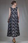 long and wide dress, in gauze doubled with Japanese textile paper, cupro and nylon with polka dots - SHU MORIYAMA 