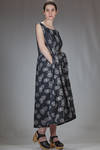 long and wide dress, in gauze doubled with Japanese textile paper, cupro and nylon with polka dots - SHU MORIYAMA 