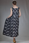 long and wide dress, in gauze doubled with Japanese textile paper, cupro and nylon with polka dots - SHU MORIYAMA 