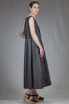 long and wide dress in cotton satin - SHU MORIYAMA 