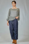 wide hip-length sweater, in linen knit - FORME D' EXPRESSION 