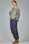 wide hip-length sweater, in linen knit - FORME D' EXPRESSION 