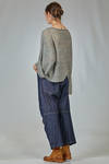 wide hip-length sweater, in linen knit - FORME D' EXPRESSION 