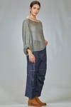 wide hip-length sweater, in linen knit - FORME D' EXPRESSION 