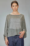 wide hip-length sweater, in linen knit - FORME D' EXPRESSION 