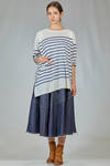 t-shirt lunga e ampia in jersey di cotone con riga orizzontale - FORME D' EXPRESSION 