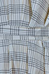 abito longuette in tela di cotone lavato con check a camiceria - FORME D' EXPRESSION 