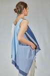 long and asymmetrical top in light washed cotton canvas - FORME D' EXPRESSION 