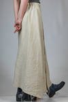 long flared skirt in pinstripe linen - ATELIER SUPPAN 