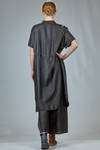 long and wide waistcoat in antibacterial silk worked in clay - ISAE 