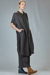 long and wide waistcoat in antibacterial silk worked in clay - ISAE 