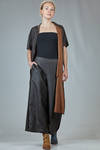 long and wide waistcoat in antibacterial silk worked in clay - ISAE 