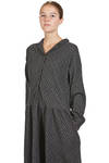 wide longuette dress in virgin wool tartan - ALBUM DI FAMIGLIA 