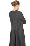 wide longuette dress in virgin wool tartan - ALBUM DI FAMIGLIA 