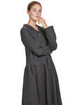 wide longuette dress in virgin wool tartan - ALBUM DI FAMIGLIA 