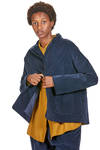 giacca ampia, al fianco, in velluto liscio di cotone ed elastan, foderato in cotone - ALBUM DI FAMIGLIA 