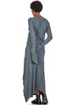 long and slim dress in very soft jersey of cotton, wool and yak - ATELIER SUPPAN 