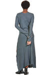 long and slim dress in very soft jersey of cotton, wool and yak - ATELIER SUPPAN 