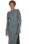 long and slim dress in very soft jersey of cotton, wool and yak - ATELIER SUPPAN 