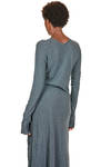 long and slim dress in very soft jersey of cotton, wool and yak - ATELIER SUPPAN 