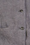 cappotto sotto al ginocchio in micro-pied de poul ad effetto denim di lana e lino - ATELIER SUPPAN 