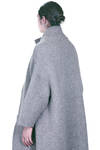 cappotto sotto al ginocchio in maglia doppiata di lana, poliammide, yak, mohair ed elastan melange - BOBOUTIC 