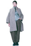 cappotto sotto al ginocchio in maglia doppiata di lana, poliammide, yak, mohair ed elastan melange - BOBOUTIC 