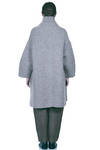 cappotto sotto al ginocchio in maglia doppiata di lana, poliammide, yak, mohair ed elastan melange - BOBOUTIC 