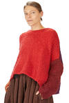 short and wide sweater in very soft hand-knitted cashmere knit - F-CASHMERE by FISSORE 