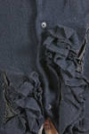 giacca al fianco, sfiancata, in tweed a tinta unita di lana e nylon - COMME des GARÇONS - COMME des GARÇONS 