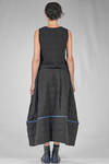 hip length vest in matelassé jersey with polyester circles - MARIA CALDERARA 