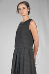 hip length vest in matelassé jersey with polyester circles - MARIA CALDERARA 