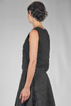 hip length vest in matelassé jersey with polyester circles - MARIA CALDERARA 