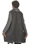 long and wide waistcoat in long-haired mouflon of virgin wool, mohair, viscose and melange polyamide - FORME D' EXPRESSION 