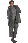 long and wide waistcoat in long-haired mouflon of virgin wool, mohair, viscose and melange polyamide - FORME D' EXPRESSION 