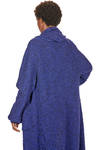 cappotto lungo e ampio in maglia melange di lana vergine e poliammide - FORME D' EXPRESSION 