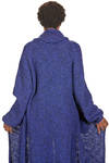 cappotto lungo e ampio in maglia melange di lana vergine e poliammide - FORME D' EXPRESSION 