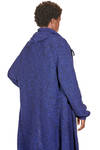 long and wide coat in melange knit of virgin wool and polyamide - FORME D' EXPRESSION 