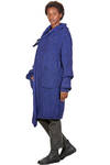 cappotto lungo e ampio in maglia melange di lana vergine e poliammide - FORME D' EXPRESSION 