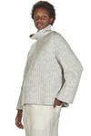 hip length sweater, wide, in ribbed knit of cotton, alpaca and wool - FORME D' EXPRESSION 