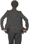 giacca al fianco, sfiancata, in tela di lana, lino, poliammide e cotone - FORME D' EXPRESSION 