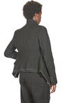 giacca al fianco, sfiancata, in tela di lana, lino, poliammide e cotone - FORME D' EXPRESSION 