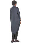 pantalone asciutto in tela di lana vergine e lino - FORME D' EXPRESSION 