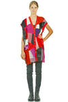 gilet lungo e morbido in maglia a patchwork multicolor di lana, nylon, rayon e poliestere - JUNYA WATANABE 