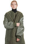 cappotto-parka in piumino di poliestere, pelliccia di lana e alpaca, parti in cotone - JUNYA WATANABE 