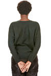 hip-length sweater in cashmere knit with hand-dyed shibori - SUZUSAN 