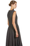 longuette dress in virgin wool chevron, lined in cupro - MARC LE BIHAN 